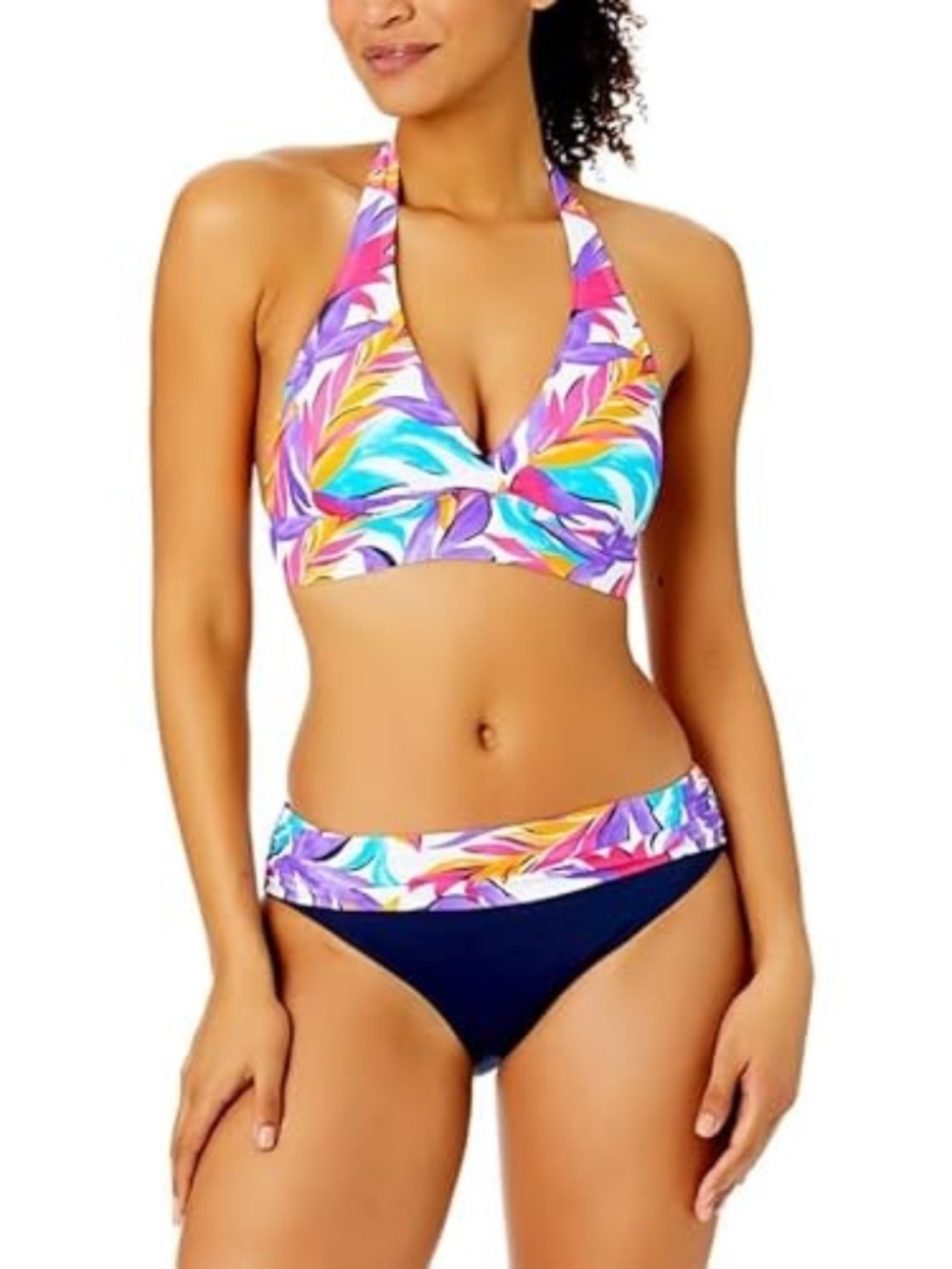 Anne Cole Marilyn Printed Halter Bikini Swim